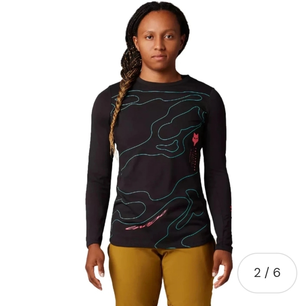 Fox Ranger Lunar Black Long Sleeve Mountain Bike Jersey